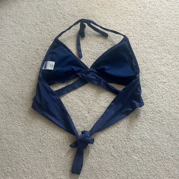 Navy tie bikini top - Picture 4 of 4